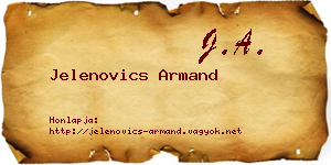 Jelenovics Armand névjegykártya