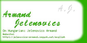 armand jelenovics business card